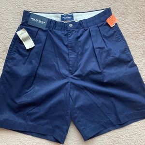 Men’s Ralph Lauren size 33 pleated golf shorts navy